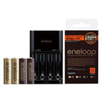 eneloop tones chocolat 単3形4個付 2倍速・3倍速対応急速充電器セット